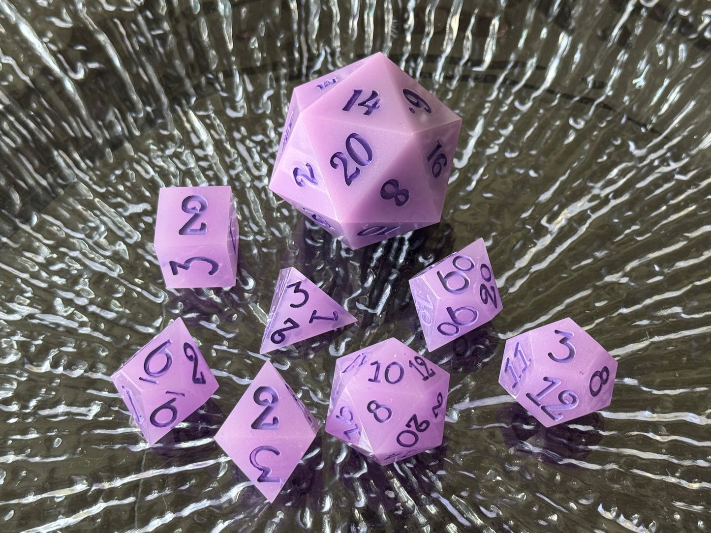 Lavender Daze 8pc Dice Set