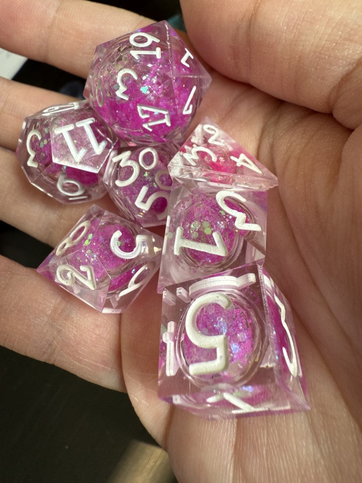 Purple Glitter Liquid Core
