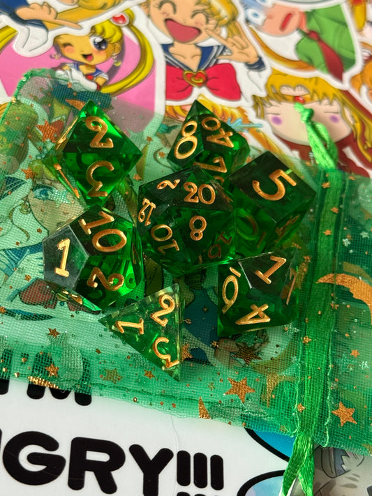 Rupee 7pc Handmade Dice Set