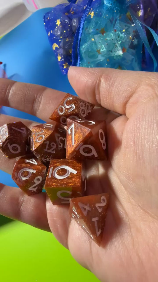 Copper 7pc Dice Set